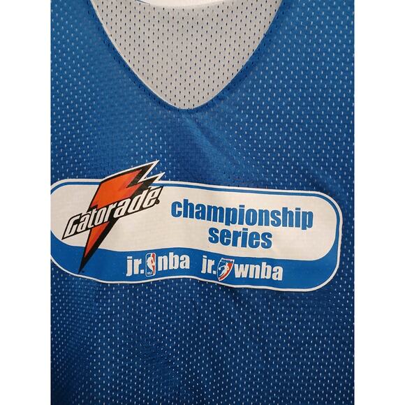 Vntg Gatorade Jr. NBA Championship Series Mesh Tank Top Mens XL Blue Reversible - Picture 12 of 15